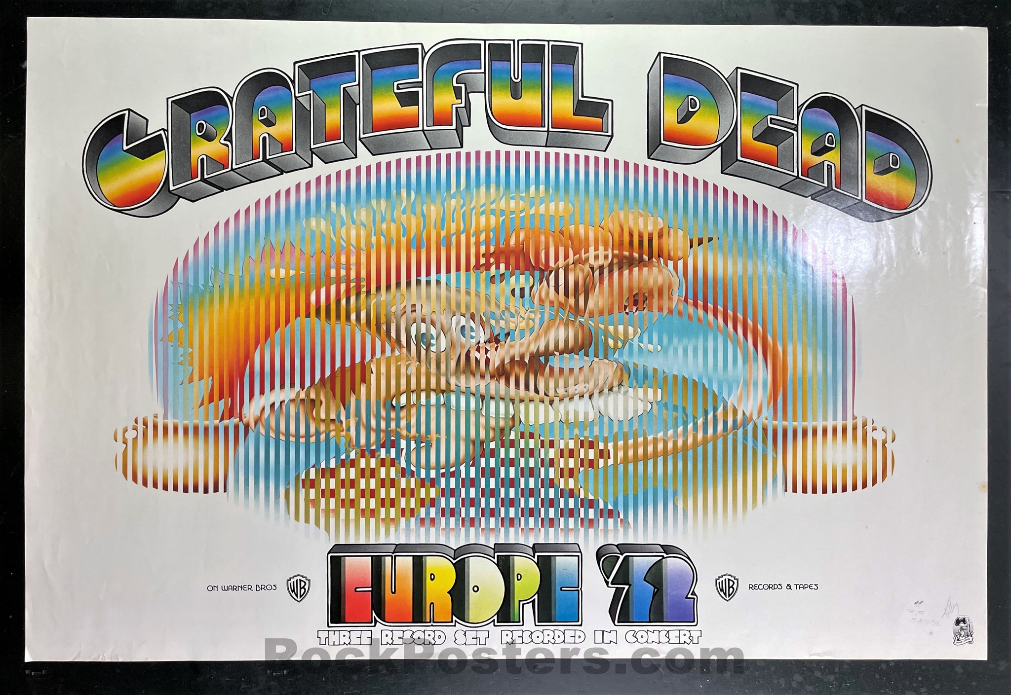 AUCTION - Alton Kelley Collection - Grateful Dead - Europe '72 - Mouse & Kelley SIGNED - Ice Cream Kid Poster - Excellent