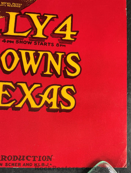 AUCTION - Grateful Dead - 1981 Poster - Manor Downs Texas - Excellent