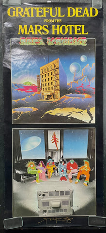AUCTION - Grateful Dead - Mars Hotel - Mouse Signed - 1974 Promotional Poster - Very Good