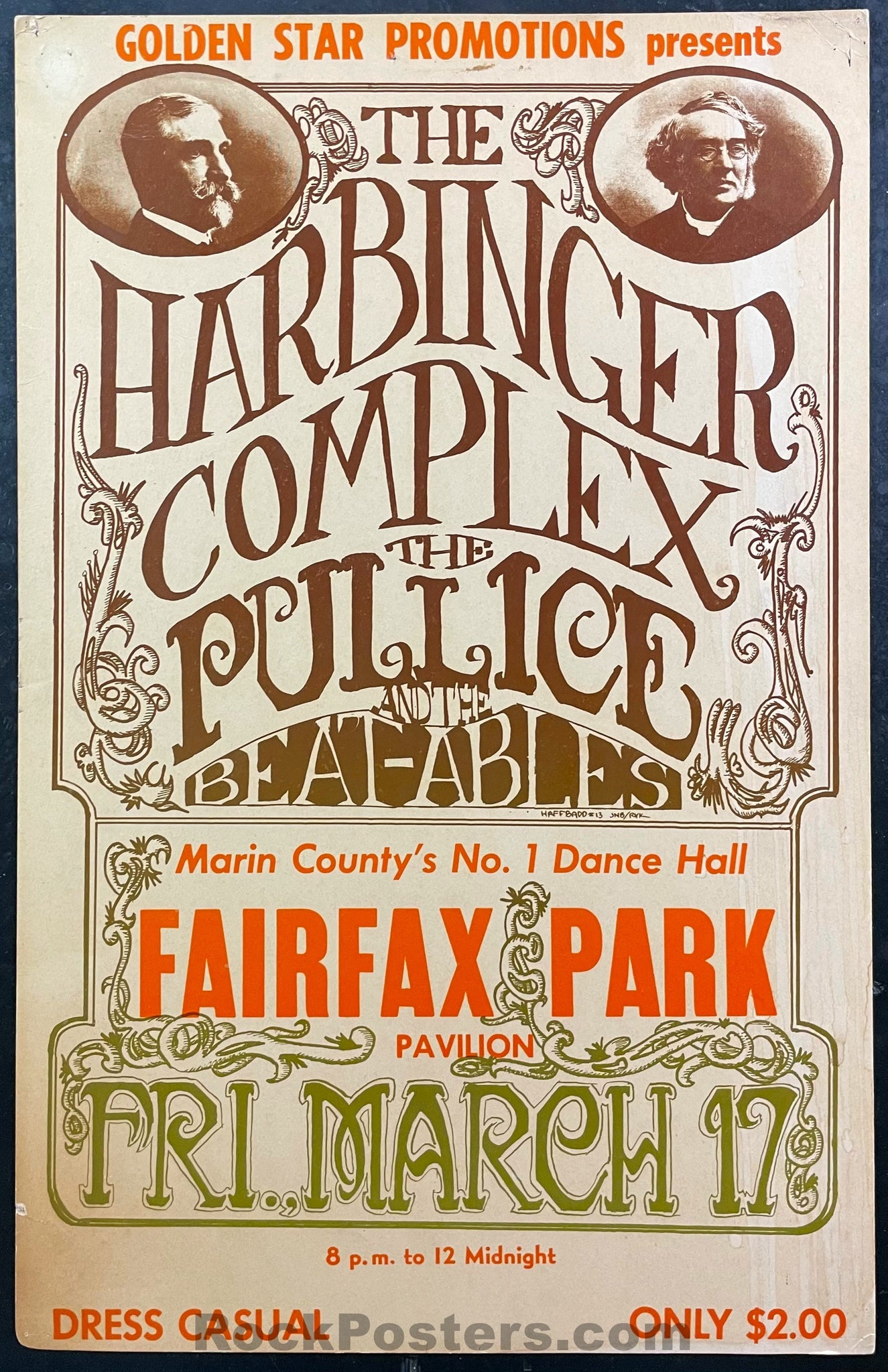 AUCTION - Golden Star - 1967 Cardboard Poster - Fairfax CA -  Excellent