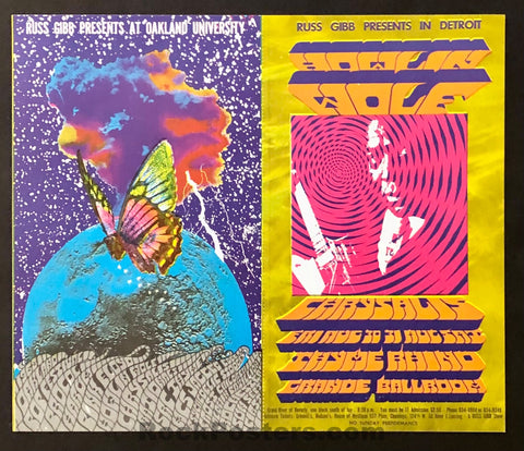 Auction - Pink Floyd Howlin' Wolf - Oakland Pop - 1968 Double Grande Ballroom Postcard - Carl Lundgren - Mint