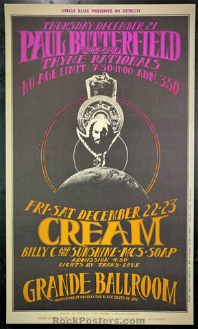 AUCTION - Cream - Ming the Merciless - 1967 Gary Grimshaw Poster - Grande Ballroom - Excellent