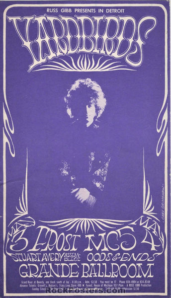 AUCTION - GB34  - Yardbirds Jimmy Page Postcard - Grande Ballroom - Condition - Near Mint Minus