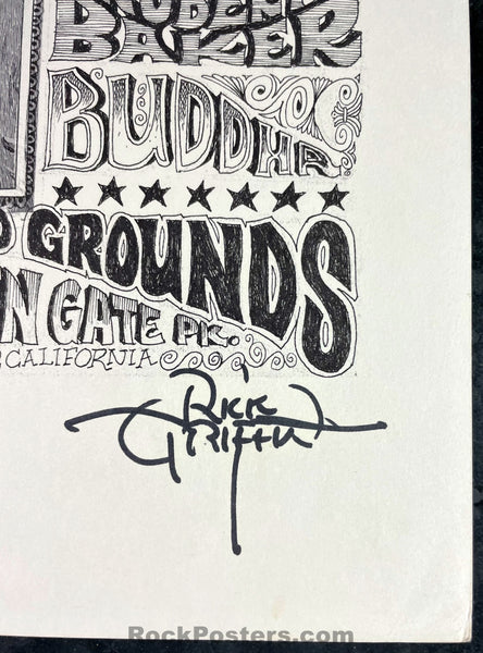 Auction - AOR 2.215 - Human Be-In - Rick Griffin SIGNED - 1967 Concert Poster - Near Mint Minus