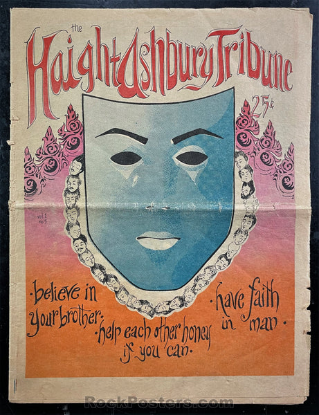 AUCTION - The Haight Ashbury Tribune -  Vol. 1 #5 1967 - Underground Newspaper - Very Good
