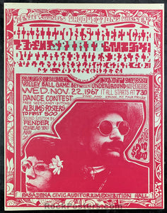 AUCTION - Spirit - 1967 Concert Poster - Pasadena Civic - Excellent