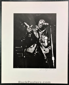 Jimi Hendrix - Live 1967 Concert Photograph - Grant Jacobs Signed - Near Mint Minus