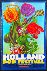 AUCTION - Pink Floyd T Rex - Holland Pop Festival - 1970 Concert Poster - Good