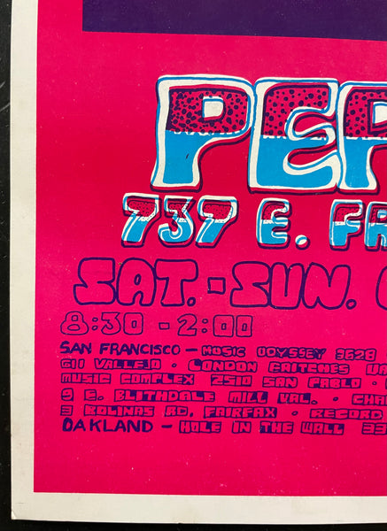 AUCTION - Steve Miller - 1970 Poster - Pepperland - Excellent