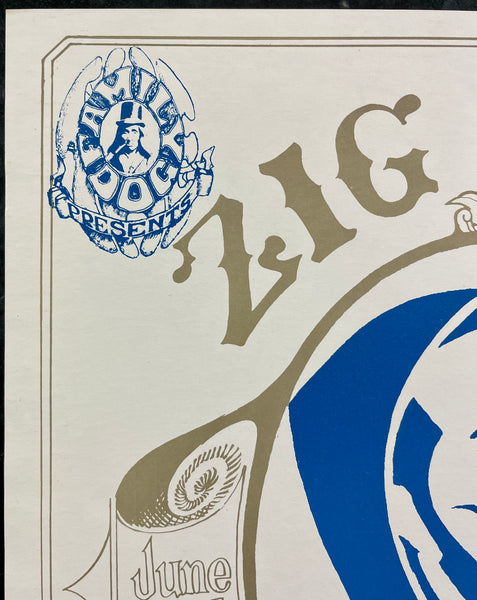 AUCTION - FD 14 - Big Brother Janis Joplin - Zig-Zag Man - "Genuine Counterfeit" - 1966 Poster - Excellent