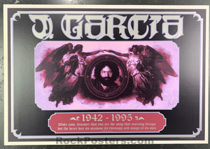 AUCTION - Alton Kelley Collection - Jerry Garcia 1995 Poster -  Kelley Herb Greene Signed - Near Mint
