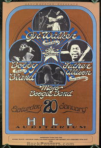AUCTION - R&B Soul - Jr. Walker Bobby "Blue" Bland Grimshaw 1973 Poster - Hill Auditorium - Condition - Near Mint Minus