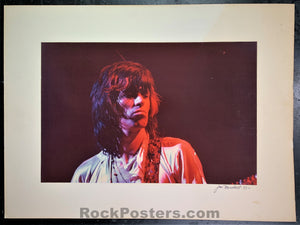 Rolling Stones - Keith Richards - 1977 Concert Photograph - Jim Marshall Signed - Excellent