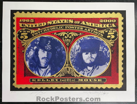 AUCTION - Alton Kelley Collection - Kelley & Mouse - Psychedelic Poster Artists - Double SIGNED  - Near Mint