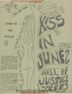 AUCTION - Com Co./Diggers - Kiss-In Demonstration - 1967 Handbill - San Francisco - Very Good