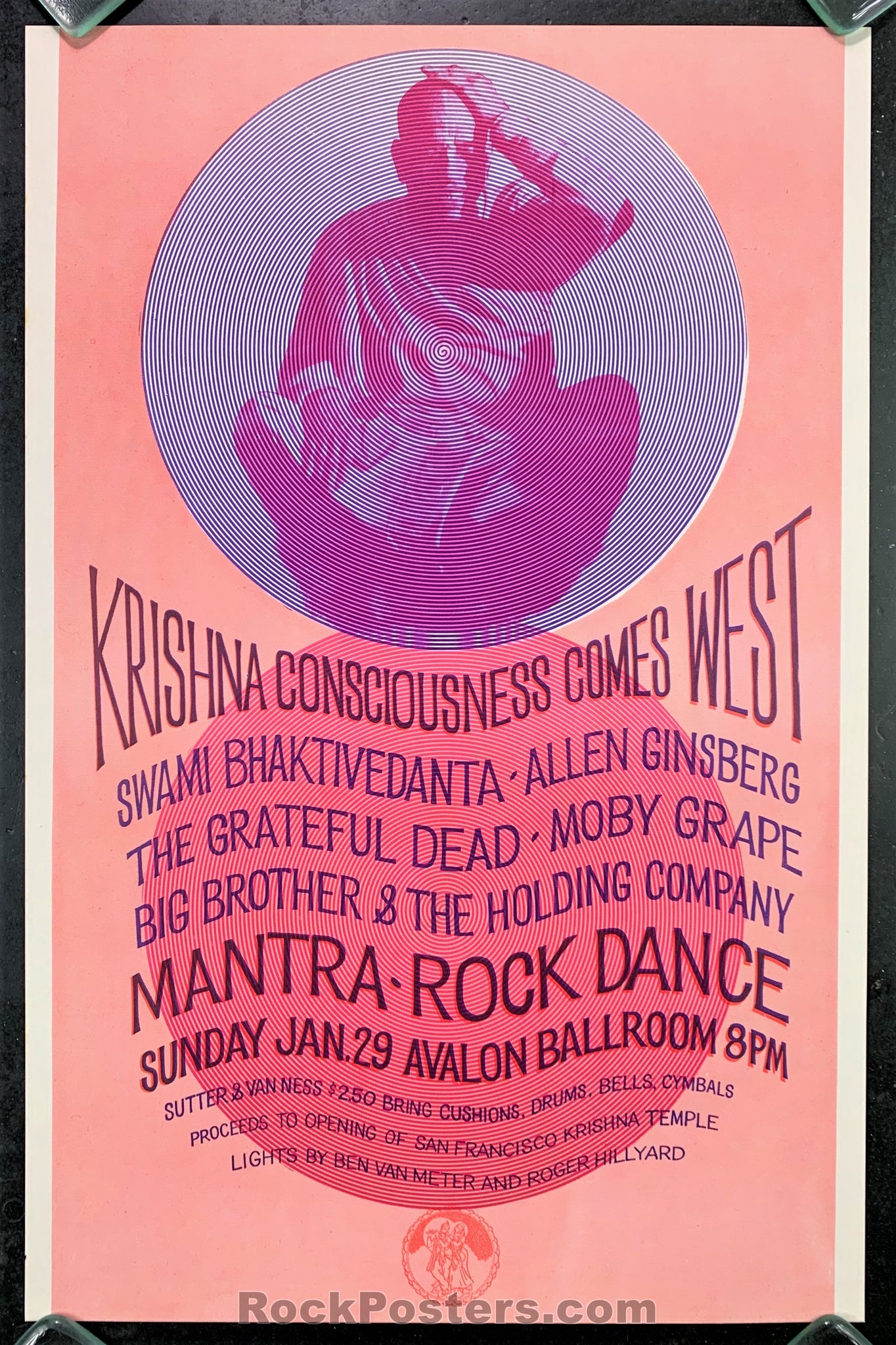 AUCTION - AOR 2.18 - Grateful Dead Allen Ginsberg - 1967 Poster - Avalon Ballroom - Near Mint Minus