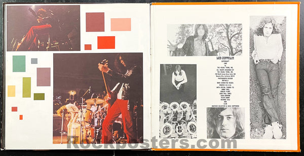 AUCTION - Led Zeppelin - Hardcover 1969 Tour Program - Excellent