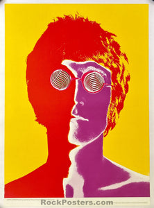 AUCTION - The Beatles - 1967 Look Magazine - John Lennon - Linen Backed Poster - Richard Avedon - Near Mint