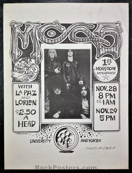 AUCTION - MC5 - Houston Texas - 1970 Poster - Excellent