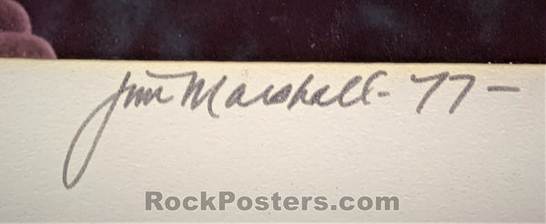 Rolling Stones - Mick Jagger - Jim Marshall Signed - 1977 Photograph - Excellent