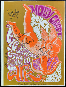 AUCTION - The Ark - Big Brother Band Signed 1967 Poster - Progressive Proof - Near Mint Minus