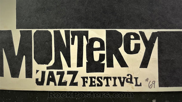 AUCTION - Monterey Jazz Festival - Duke Ellington -  Jefferson Airplane - 1966 Poster - Excellent