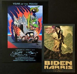 AUCTION - Biden Harris 2020/Haight Street Art Center 2020 - Mouse Signed Posters - Mint/Near Mint Minus