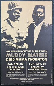 AUCTION - Muddy Waters Big Mama Thornton - 1967 Uncut Poster - Pepperland - Very Good