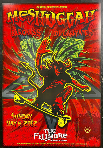 NF-1163 - Meshuggah - 2012 Poster - The Fillmore -  Near Mint Minus