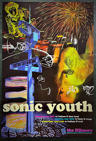 NF-326 - Sonic Youth - Rex Ray - 1998 Poster - The Fillmore - Near Mint