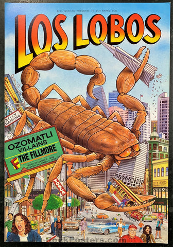 NF-354 - Los Lobos - Harry Rossit - 1998 Poster - The Fillmore - Near Mint Minus