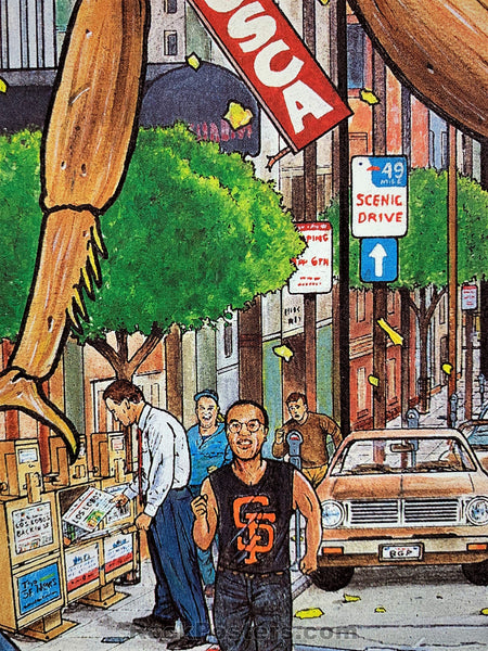 NF-354 - Los Lobos - Harry Rossit - 1998 Poster - The Fillmore - Near Mint Minus