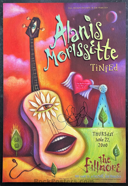 AUCTION - NF-408 - Alanis Morissette - SIGNED - 2000 Poster - The Fillmore - Near Mint Minus