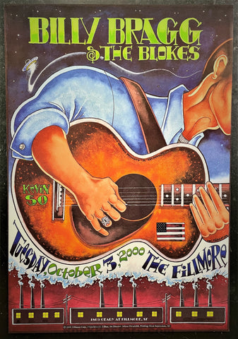 NF-422 - Billy Bragg - 2000 Poster - Fillmore Auditorium -  Near Mint