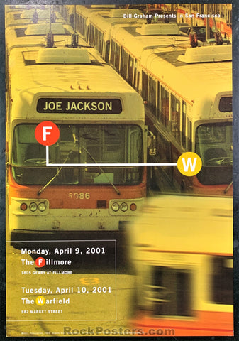 NF-453 - Joe Jackson - 2001 Poster - The Fillmore - Near Mint Minus