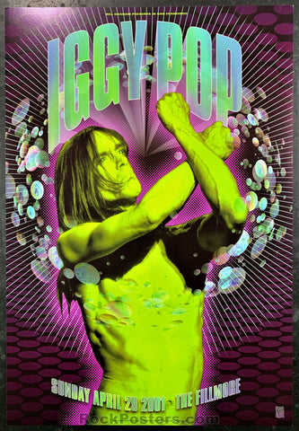 NF-457 - Iggy Pop - Rex Ray - 2001 Poster - The Fillmore - Near Mint Minus