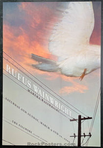 NF-514 - Rufus Wainwright - 2002 Poster - Fillmore Auditorium - Near Mint