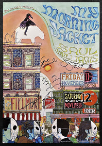 AUCTION - NF-728 - My Morning Jacket - Band Signed - 2005 Poster - The Fillmore - Near Mint Minus