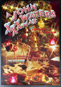 NF-743 - John Waters XXXMas - 2008 Poster - The Fillmore - Near Mint Minus