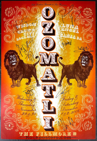 AUCTION - NF-831 - Ozomatli - Band Signed - 2006 Poster - The Fillmore - Near Mint Minus