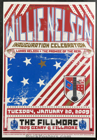 NF-985 - Willie Nelson - 2009 Poster - The Fillmore - Near Mint Minus