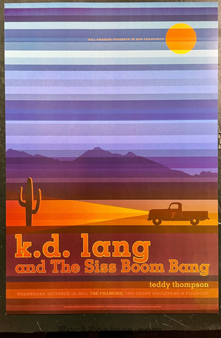 NF-1119 - KD Lang - 2011 Poster - The Fillmore - Near Mint Minus
