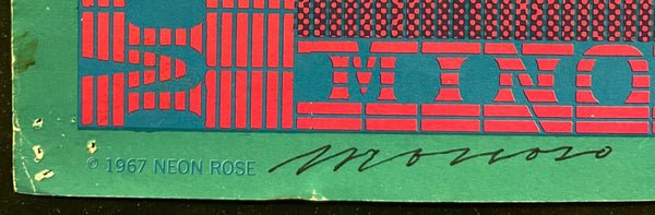 AUCTION - Neon Rose 10 - The Doors - Moscoso Signed - Matrix - 1967 Poster - Good