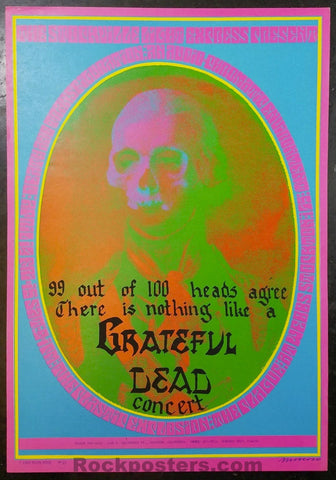 AUCTION - Neon Rose 13 - Grateful Dead Variant - 1967 Poster - Excellent