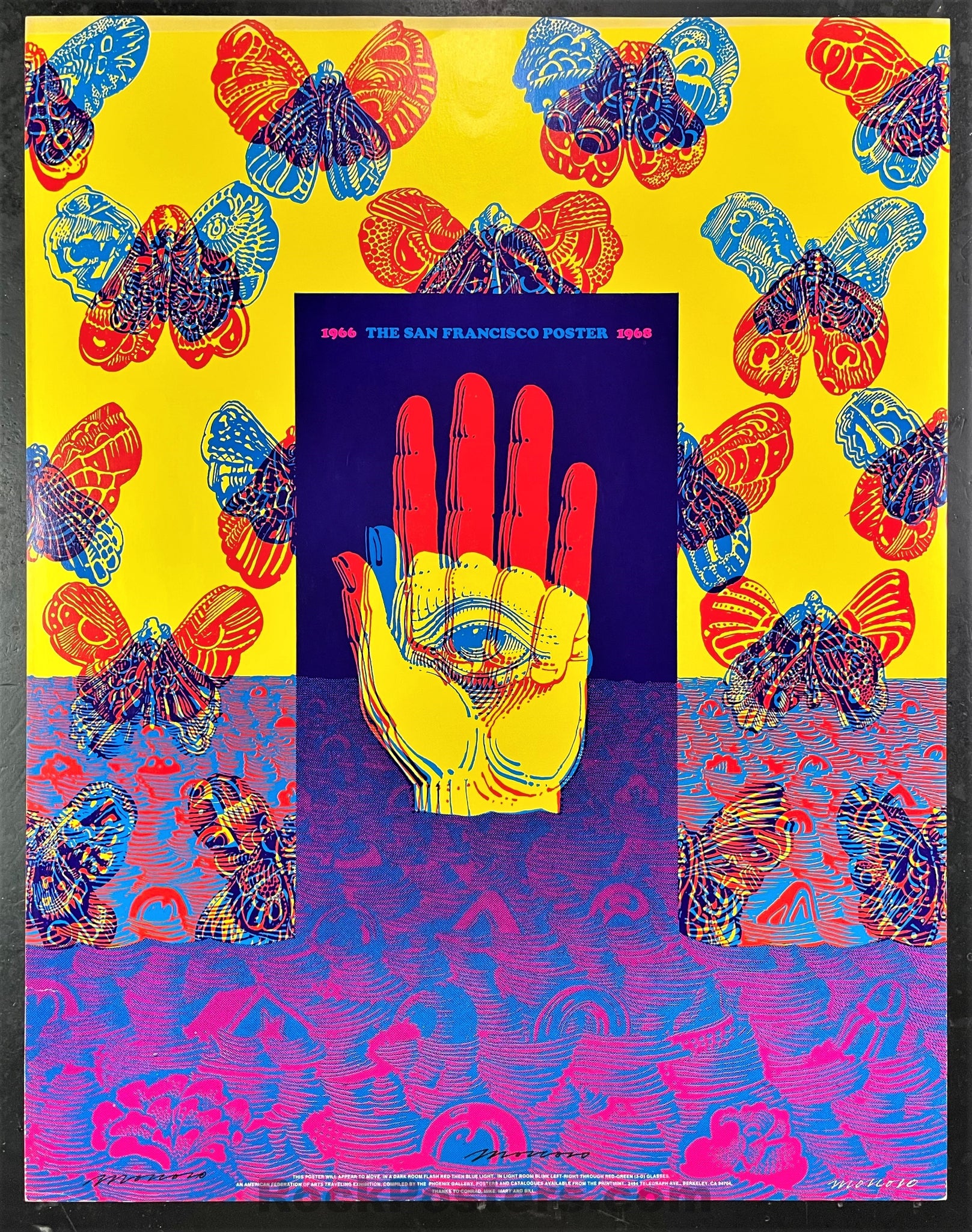 AUCTION - Neon Rose 26 - The San Francisco Poster - Moscoso SIGNED - 1968 Poster - Excellent