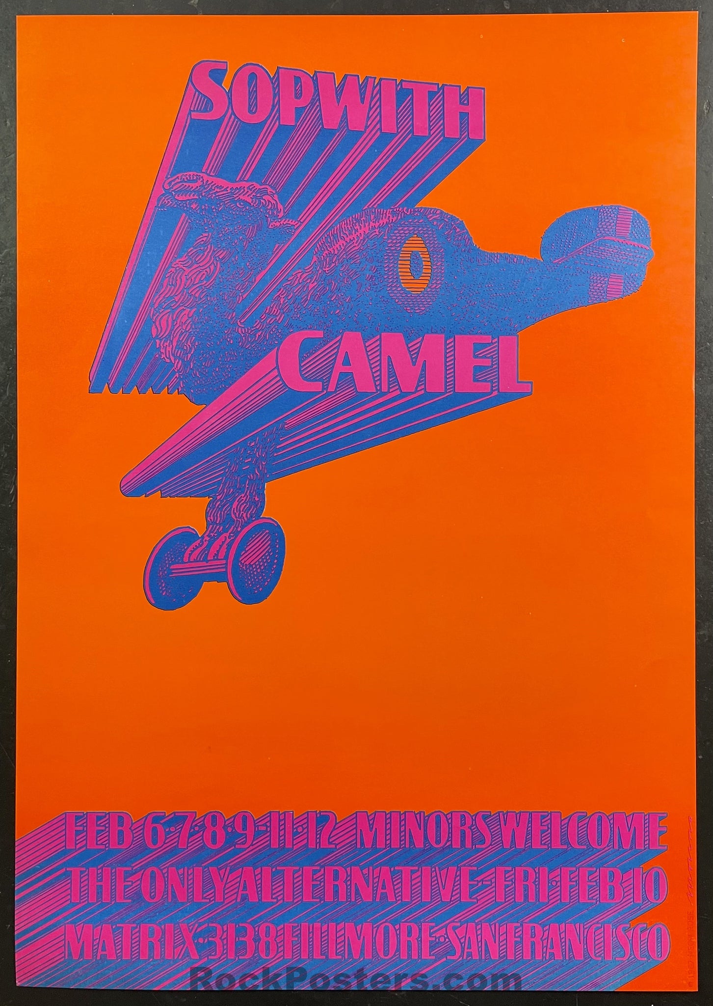 AUCTION - Neon Rose 5 - Sopwith Camel - 1968 Poster - The Matrix - Excellent