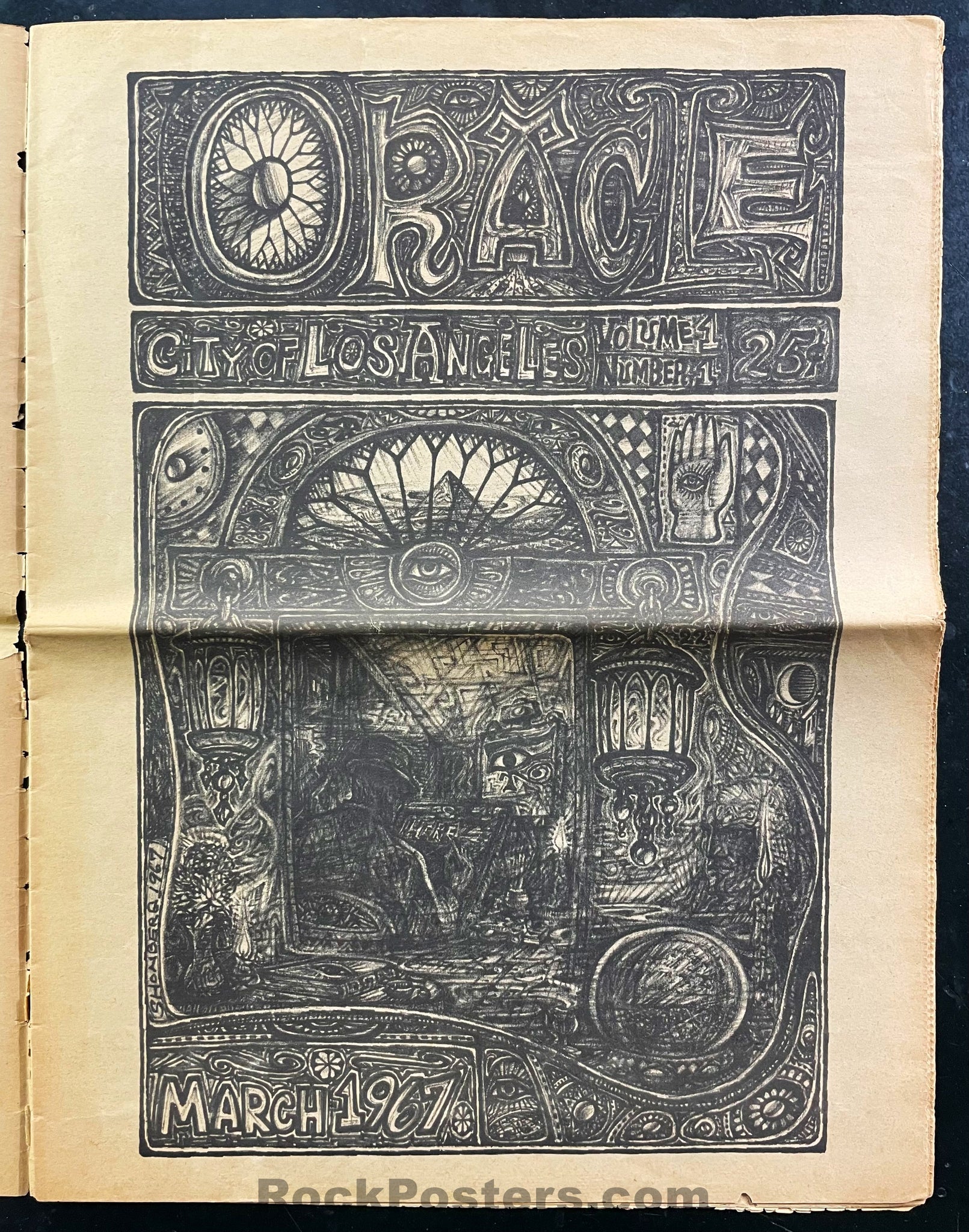 AUCTION - Southern California Oracle - Very First Issue - 1967 - Underground Newspaper - Very Good