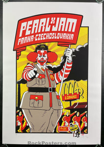 AUCTION - Pearl Jam - Prague '12 - Ames Design /Ward Sutton - Signed & Numbered - 1st Edition Poster - Near Mint