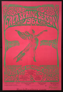 AUCTION - Psychedelic Pacific Ballet - San Francisco - Bob Schnepf Signed - 1967 Poster - Mint