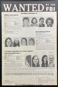 AUCTION - Patty Hearst - Wanted by the FBI - Two-Sided Poster - Excellent